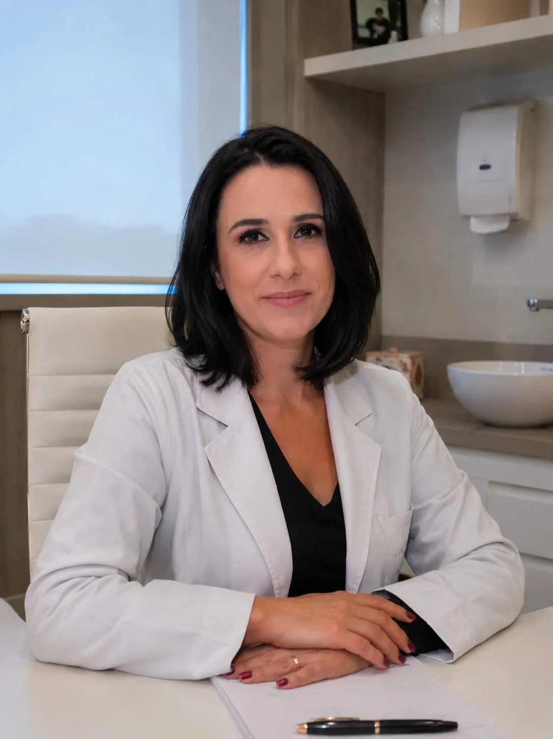 Fernanda Paiva em consultório de psicologia